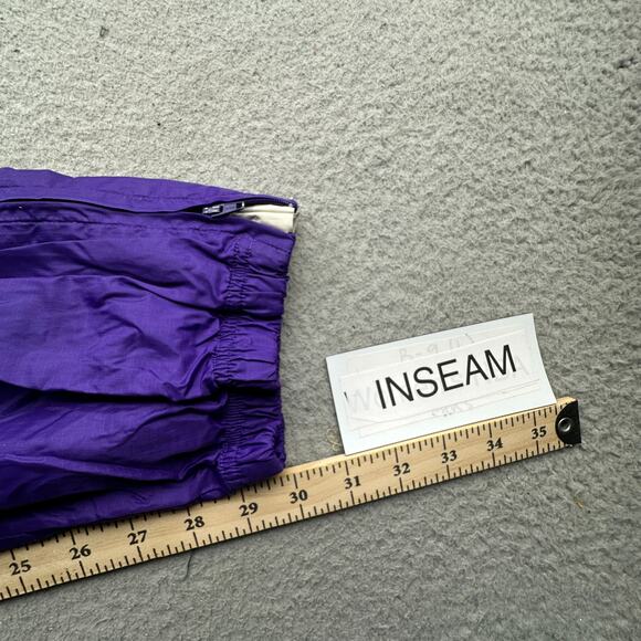 VIntage LSU Tigers BT Player Ripstop Purple Mesh Lined Nylon Pants Mens Medium - Picture 5 of 12